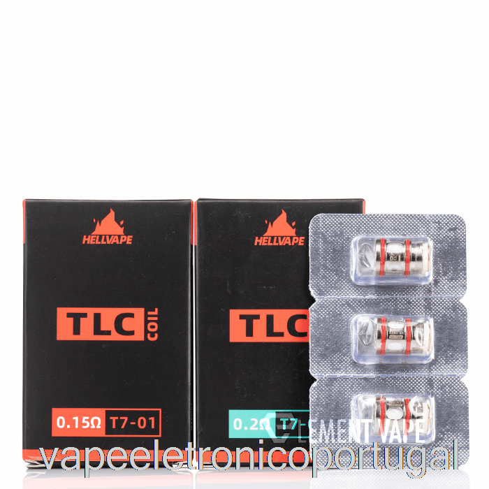 Bobinas De Substituição Vape Eletronico Hellvape Tlc 0,15ohm T7-01 Bobinas